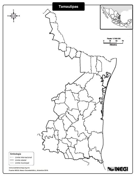 Mapa De Tamaulipas Con Nombres Y Sin Nombres