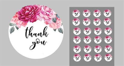 Circle Thank You Stickers Custom Stickers Custom Wedding | Etsy