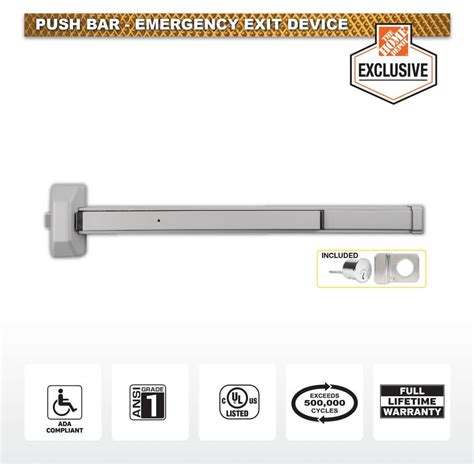 Universal Hardware Commercial Rim Panic Exit Device With 6 Pin SC4