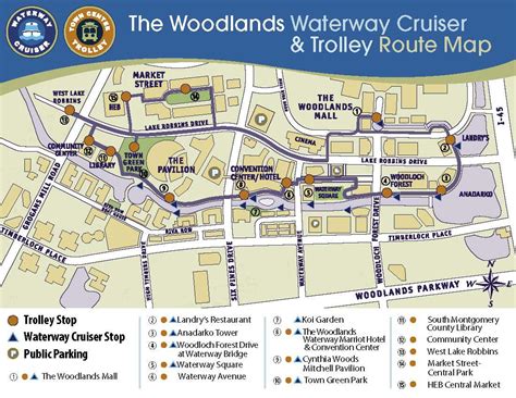 Woodlands mall map - The Woodlands mall map (Texas - USA)