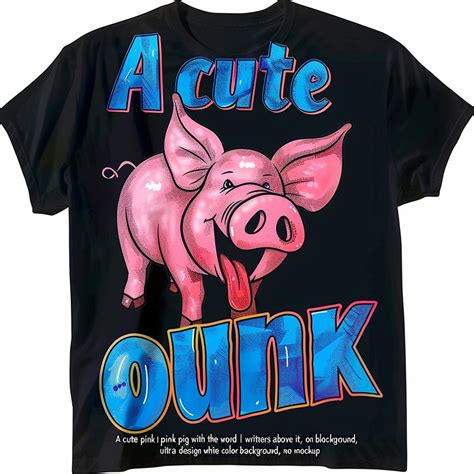 Adorable Pink Pig Oink Graphic Tee Fun Stylish Design UltraDetailed