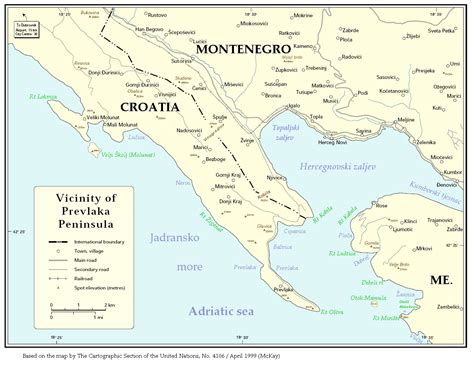 Vicinity of Prevlaka In Croatia And Montenegro - MapSof.net