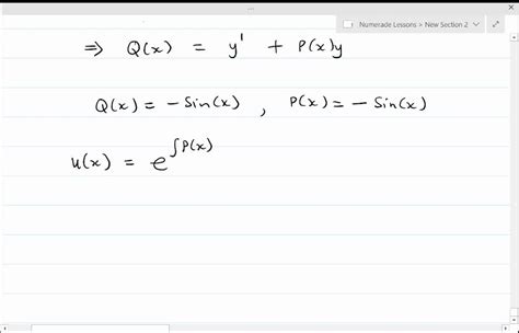 Resolver Una Ecuaci N Diferencial Lineal De Primer Orden En Los