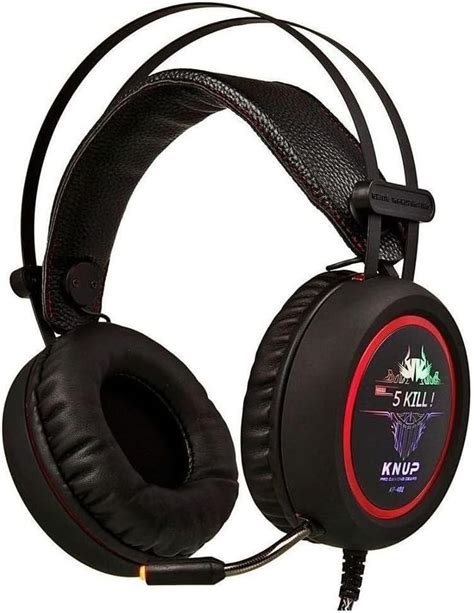 Fone De Ouvido Over Ear Gamer Knup Kp 401 Preto E Vermelho C Amazon