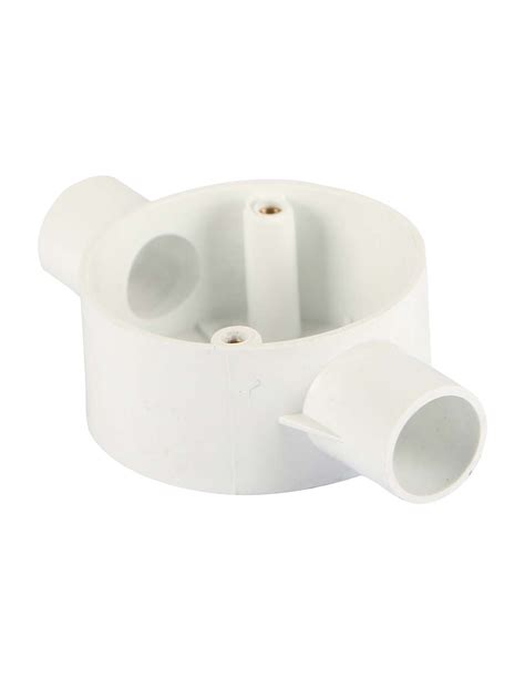 Electric Round Box 2 Way X 34 White