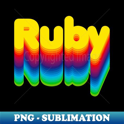 Rainbow Layers Ruby Name Label High Resolution PNG Sublima Inspire