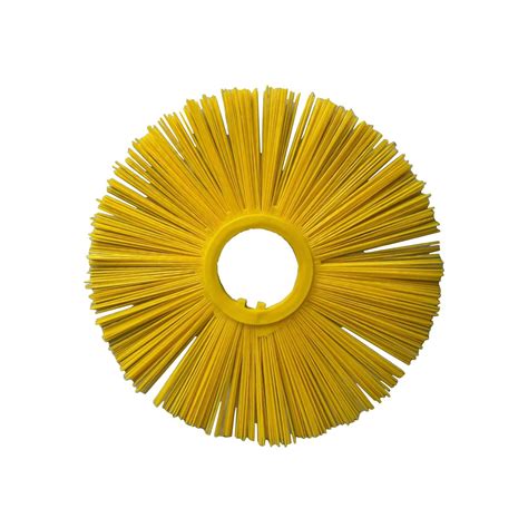 Broom Flat Wafer Road Sweeper Brushes Polypropylene Bristle Yellow