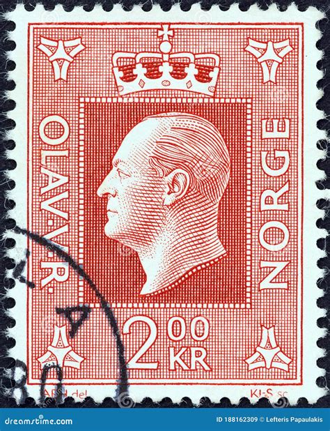 Norway Circa A Stamp Printed In Norway Shows King Olav V Circa