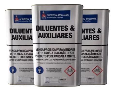 Kit 3 Thinner Sintético E Primer 5 Litros Sherwin Willians