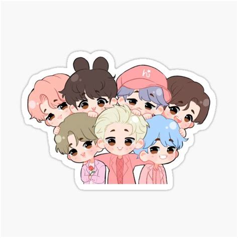 Pegatinas Bts Chibi In Sticker Bts Cute Stickers Bts Chibi