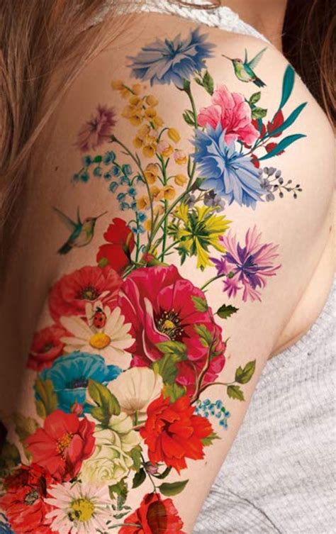 Colorful Flower Tattoo #tattoo #ink #art #design #idea #sleeve #flower ...