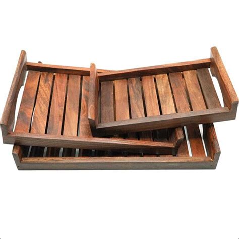 Wood Sheesham Tray Set At Best Price In Saharanpur Wooden Handicraft Hub