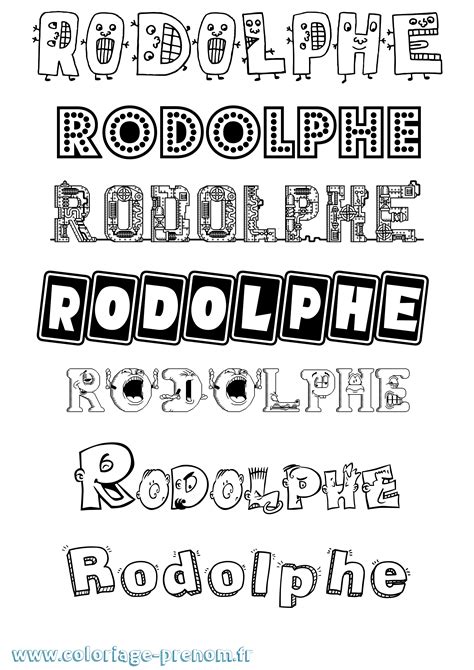 Coloriage du prénom Rodolphe à Imprimer ou Télécharger facilement