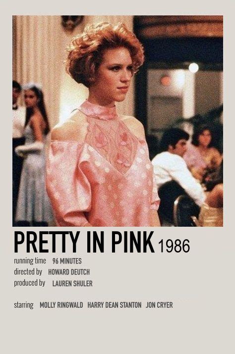 Pretty In Pink Poster Pink Movies Aesthetic Movies Pretty In Pink