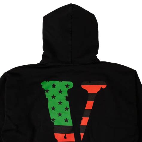 Vlone Vlone Flag Power Black Hoodie Size L | Grailed