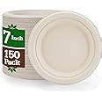 Amazon Nexhex Paper Plates Pack Brown Compostable