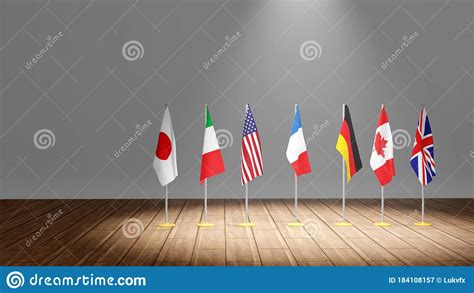 Group Of Seven Countries, G7, Highlighted In The World Map. Vector Illustration | CartoonDealer ...