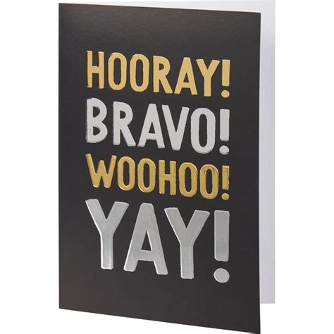 Hooray Bravo Woohoo Yay Greeting Card Primitives By Kathy