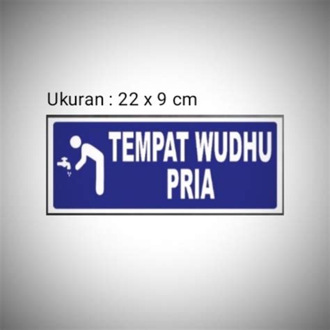 Jual Tempat Wudhu Pria Sign Label Acrylic Sign Board Akrilik Tempat