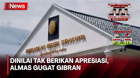 Bantu Loloskan Gibran Jadi Cawapres Almas Gugat Gibran Karena Dinilai