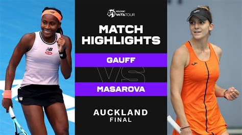 Coco Gauff Vs Rebeka Masarova Auckland Final Wta Match