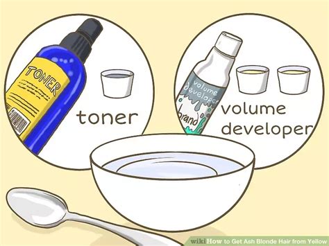 3 Simple Ways To Get Ash Blonde Hair From Yellow WikiHow Purple Toner