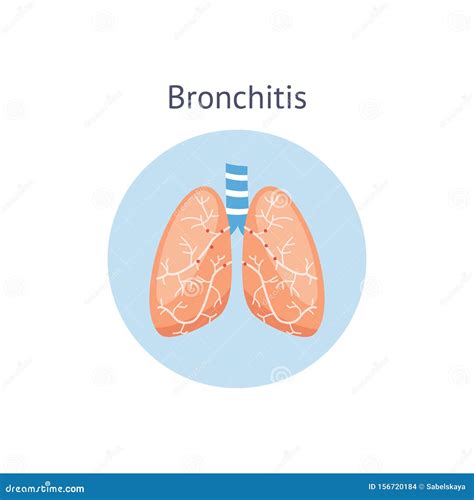 Bronchitis Eine Lungenerkrankung Medizinische Anatomische Darstellung