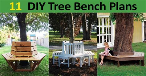 11 Diy Tree Bench Plans Free Hexagonal And Square Designs