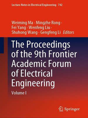 The Proceedings Of The 9th Frontier Academic Forum Of Electrical