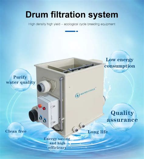 Water Cycle T5 Rotary Drum Filter For Koi Pond 5t H Drum Filtration