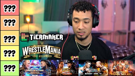 Wrestlemania Main Events Tier List Wrestlemania Youtube