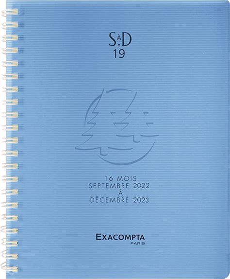 Exacompta 19247E Agenda De Bureau SAD 19W Linicolor 14 X 18 Cm