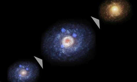 Formations Of Stars In Cores Of Galaxies From 3 Billion Years After The