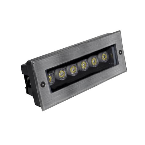 Segnapasso Led 6W IP65 Da Incasso A Parete Rettangolare Bianco Caldo