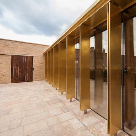 Brass Columns Dezeen Architecture Arch Architecture Residential