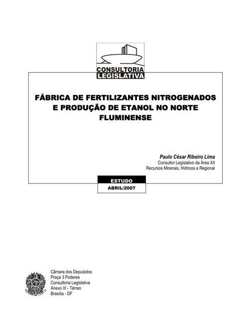 PDF FÁBRICA DE FERTILIZANTES NITROGENADOS E primeiros são os mais