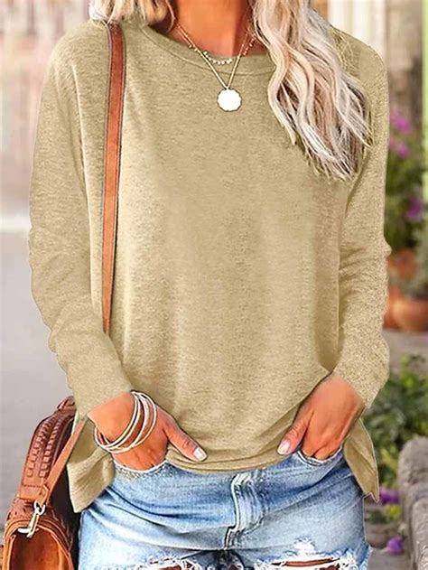 Women Cotton Blend Regular Fit Plain Top Zolucky