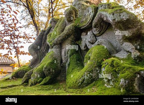 Italy, Lazio, the Bomarzo garden Of Monster ( Giardino Dei Mostri Stock ...