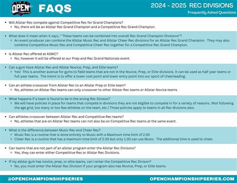 Rec Scoring And Rules The Open Championships Series