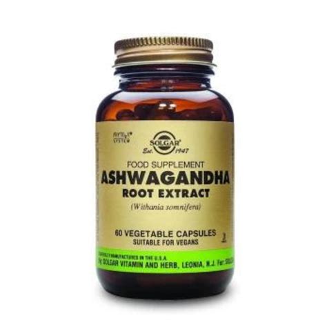 Solgar Ashwagandha Root Extract Vegetable Capsules A Moore Co