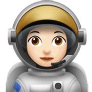 Emoji Astronauta Mujer Tono De Piel Claro En Apple Ios