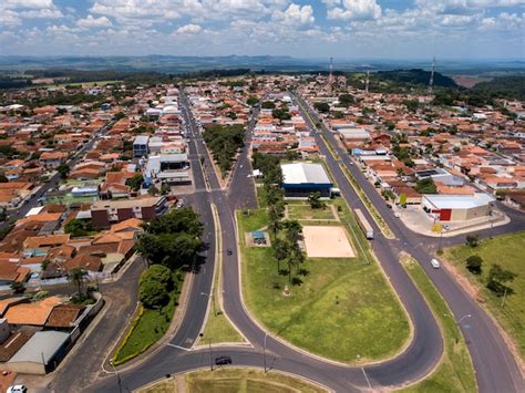 Vista aérea da cidade de Santa Rosa do Viterbo São Paulo Brasil