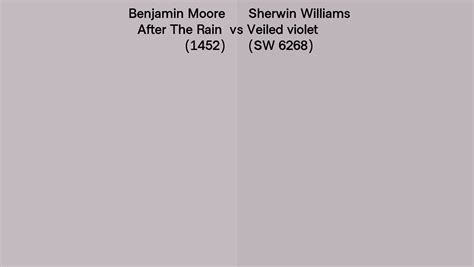 Benjamin Moore After The Rain 1452 Vs Sherwin Williams Veiled Violet