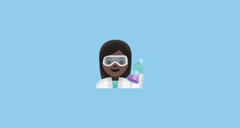 Cientista Mulher Pele Escura Emoji On Google Noto Color Emoji