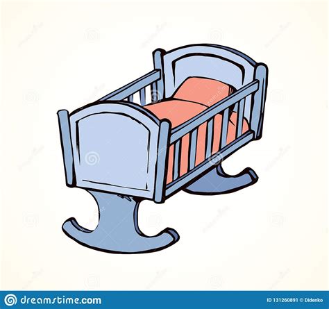 Cradle Vector Drawing Stock Vector Illustration Of Baby 131260891