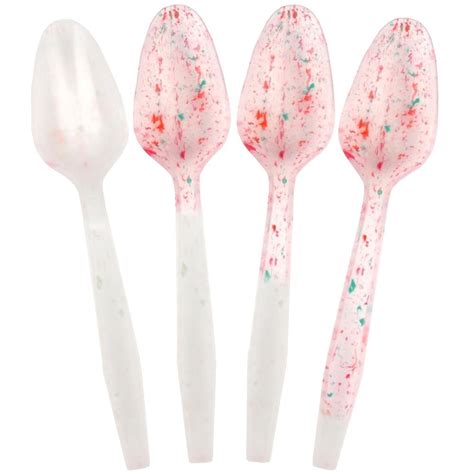 Colorful Crazy Color Changing Spoons Confetti Frozen Dessert Supplies