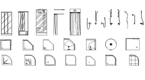 Details Shower Plan And Elevation Detail Dwg File Cadbull