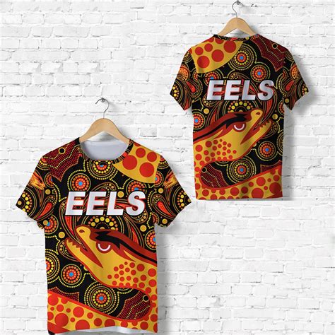 Aio Pride Parramatta Eels T Shirt Indigenous Vibes Black Aio