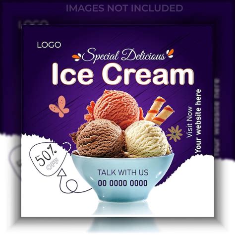 Premium Vector Special Delicious Ice Cream Social Media Post Banner