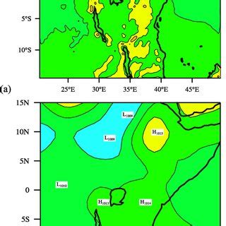 Mean Sea Level Pressure HPa From A Model Results And B 1 08 3